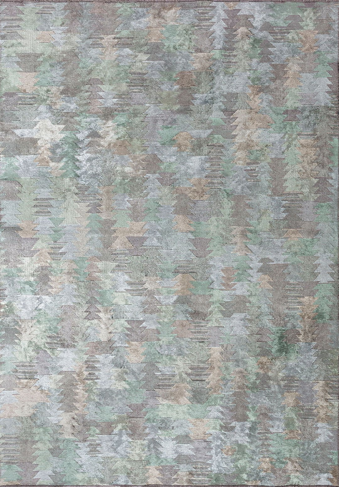 Clan River Green - Ice Blue Rug Rugs - Venetto Design Venettodesign.com