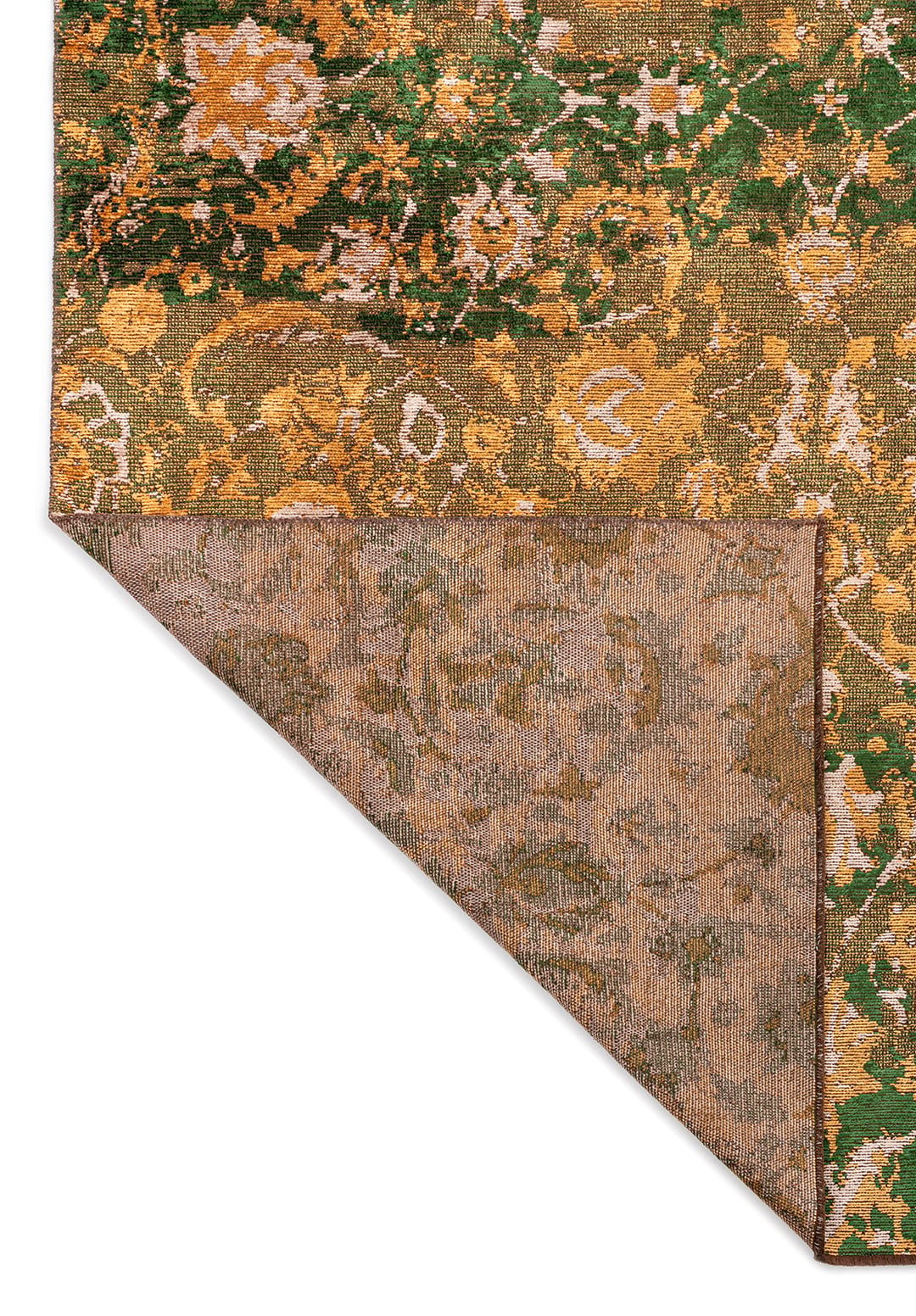 Ornella Gold - Forest Green Rug Rugs - Venetto Design Venettodesign.com