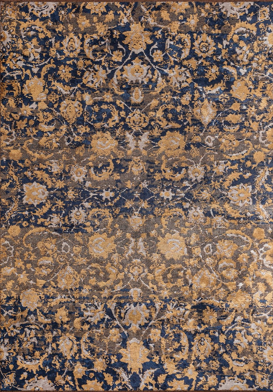 Ornella Gold - Dark Navy Rug Rugs - Venetto Design Venettodesign.com