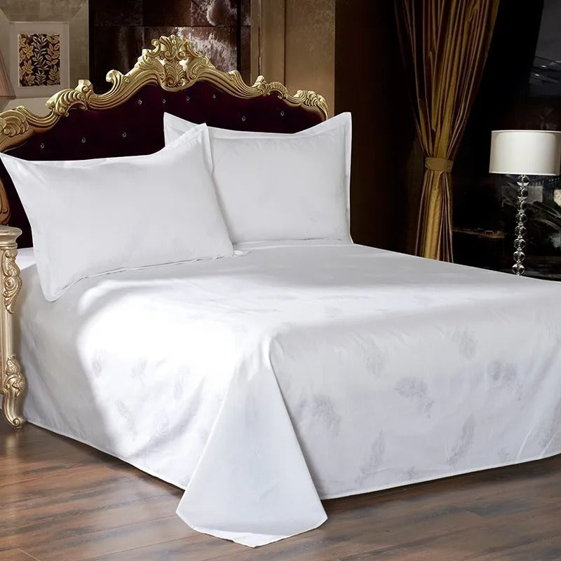 Pero White Cotton Jacquard Bedding Set