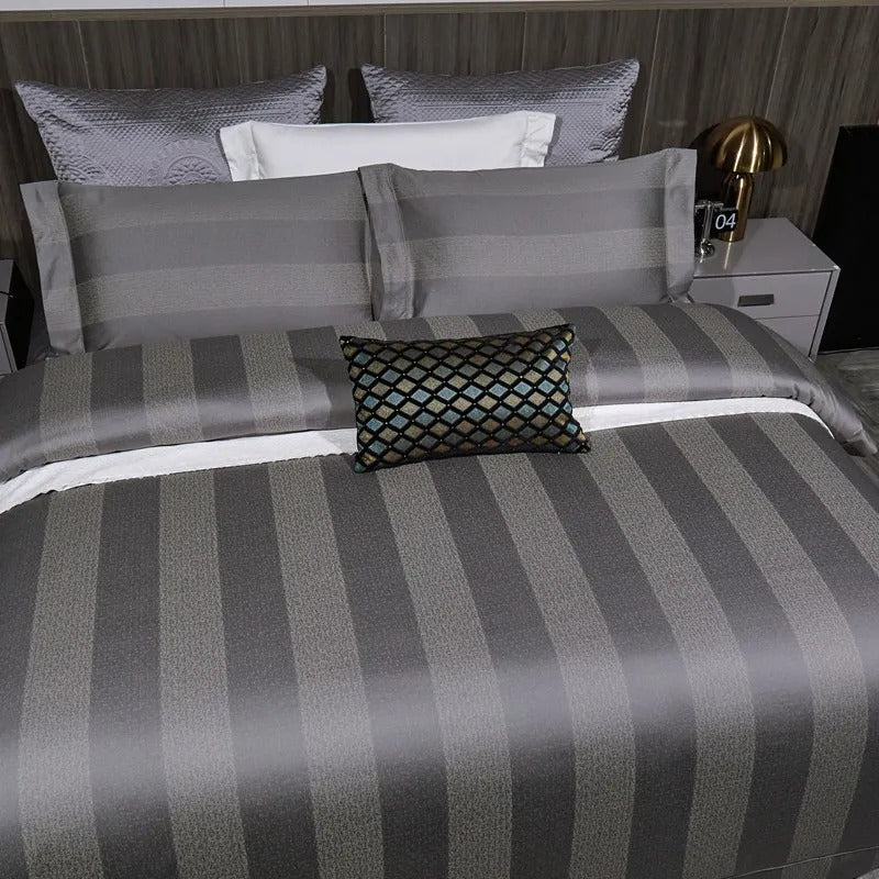 Carissa Striped Jacquard Bedding Set