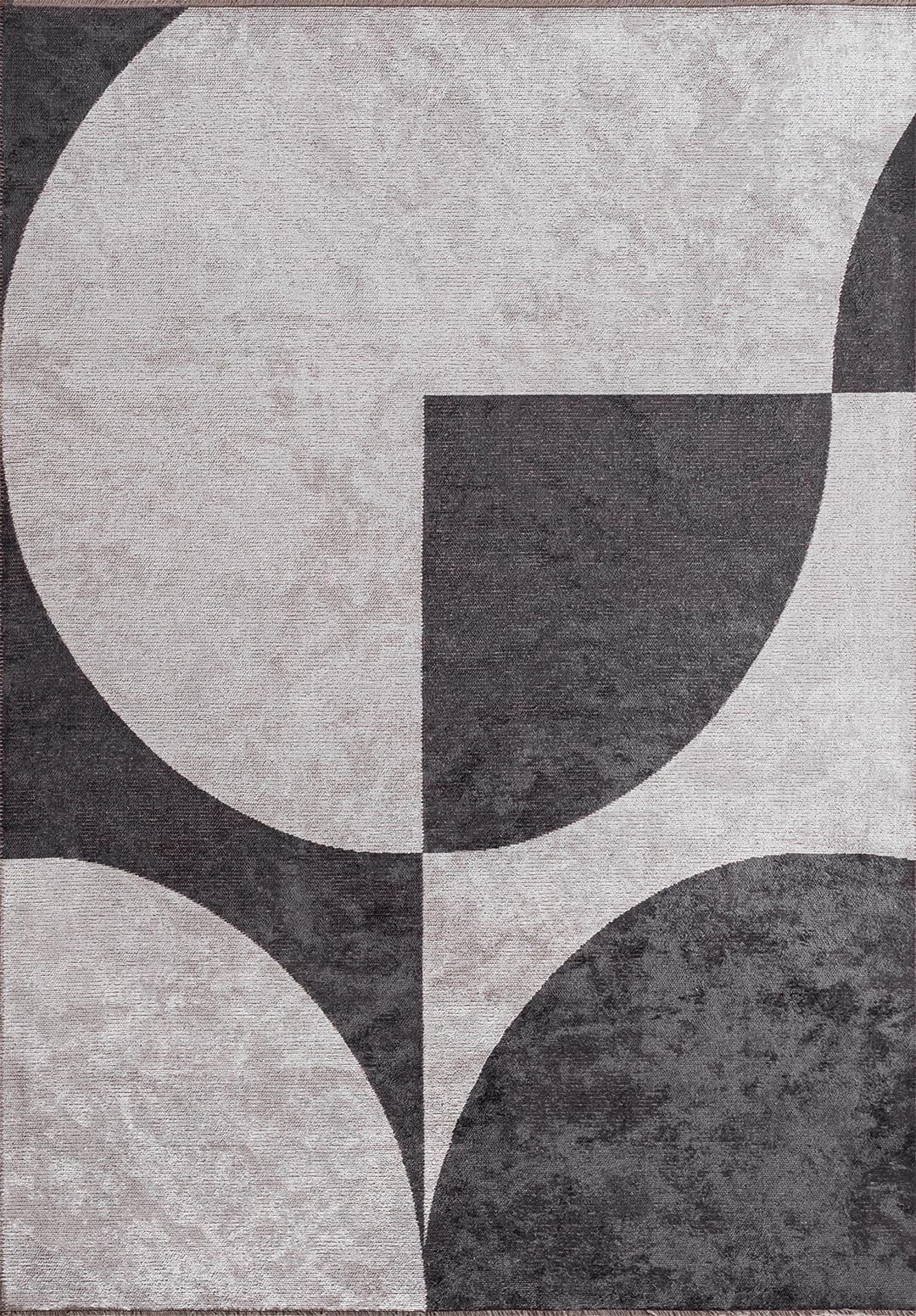 Arc Charcoal - Light Cream Rug