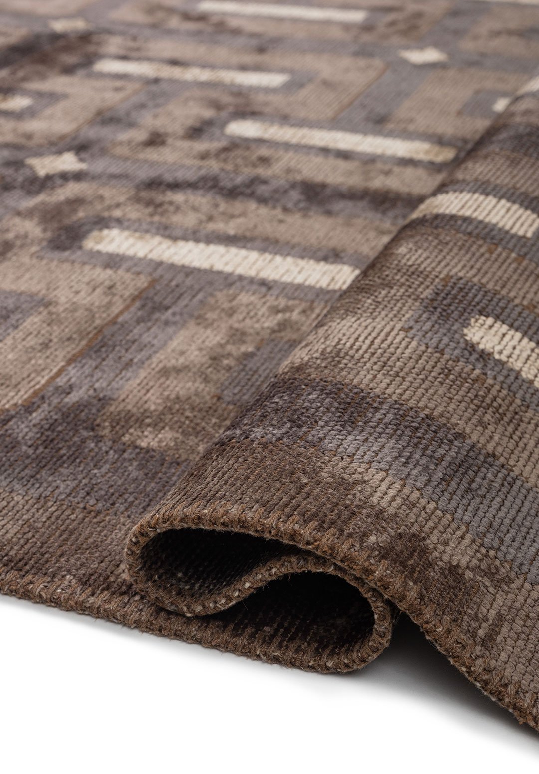 Meander Charcoal - Dark Mink Rug Rugs - Venetto Design Venettodesign.com