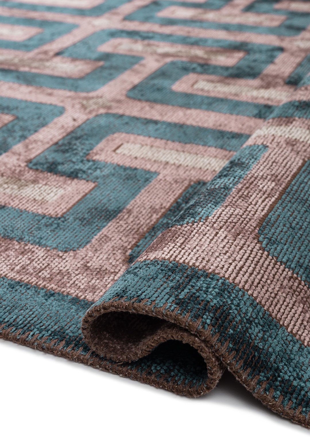 Meander Damson - Petrol Rug Rugs - Venetto Design Venettodesign.com