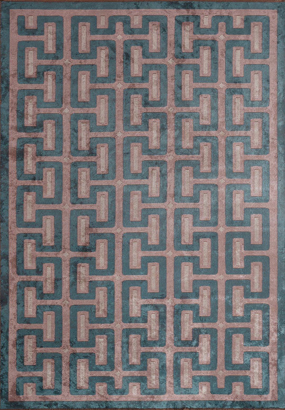 Meander Damson - Petrol Rug Rugs - Venetto Design Venettodesign.com