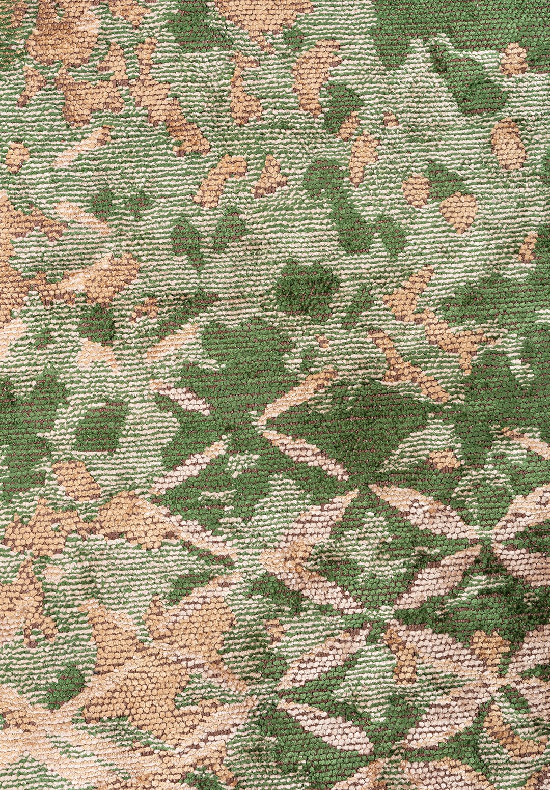 Bloom Forest Green - Dark Beige Rug Rugs - Venetto Design Venettodesign.com