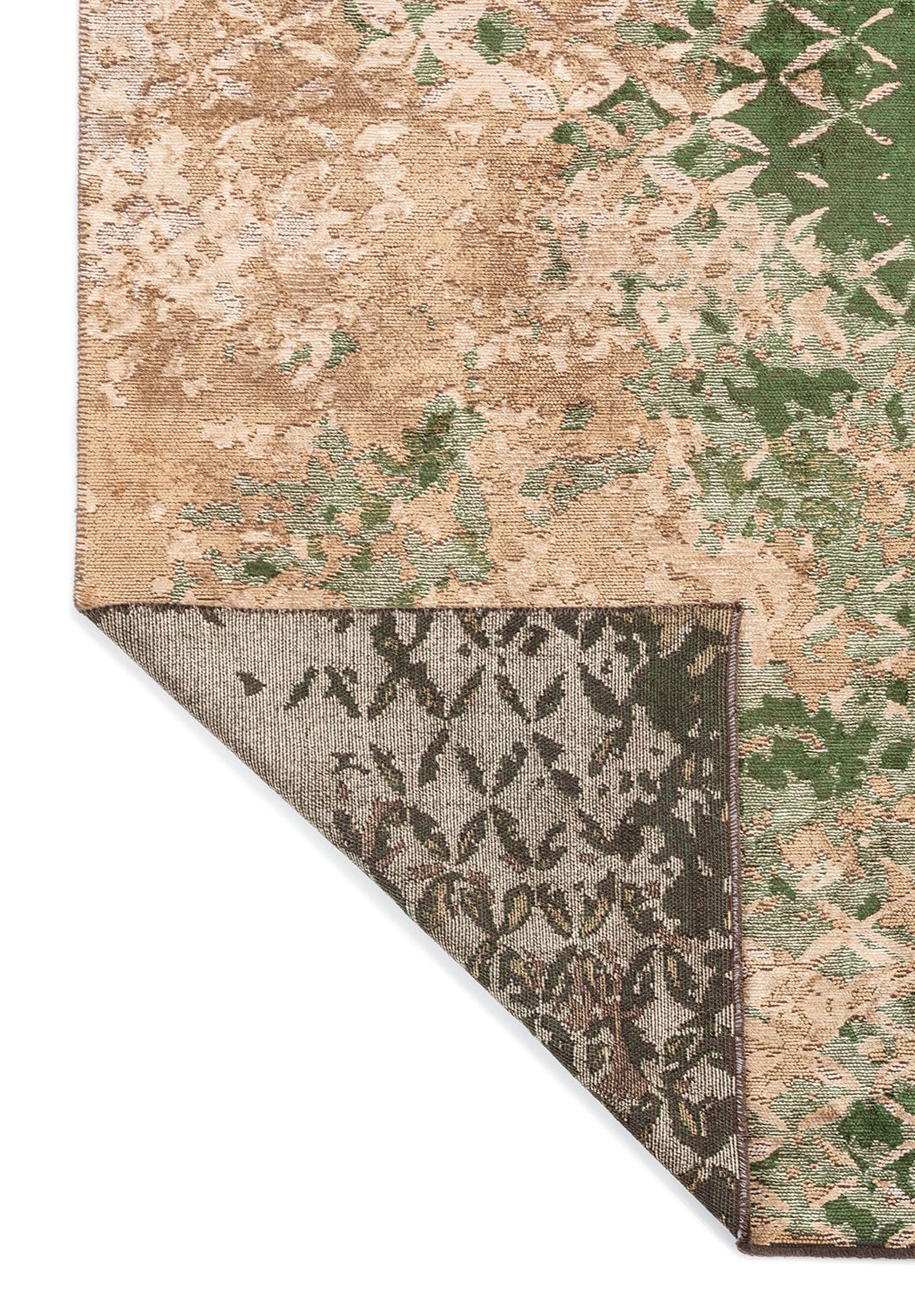 Bloom Forest Green - Dark Beige Rug Rugs - Venetto Design Venettodesign.com
