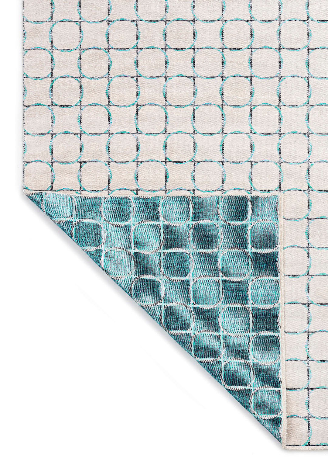 Equinox Dark Navy - Turquoise Rug Rugs - Venetto Design Venettodesign.com