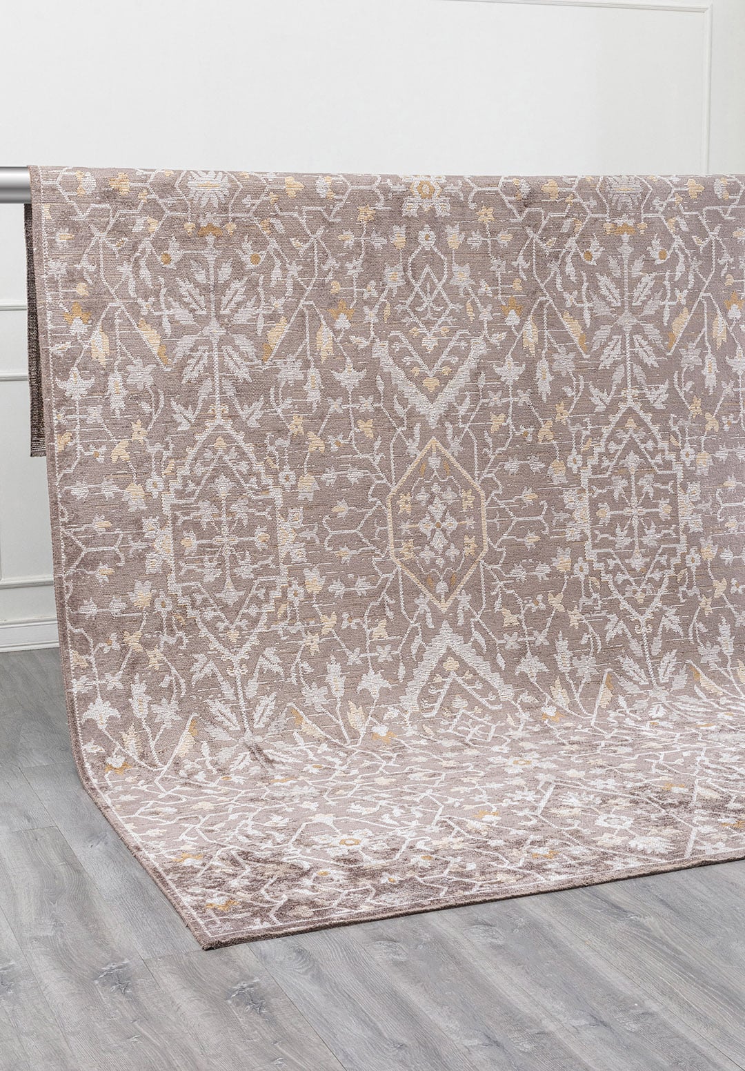 Fleur Bone - Dark Grey Rug Rugs - Venetto Design Venettodesign.com
