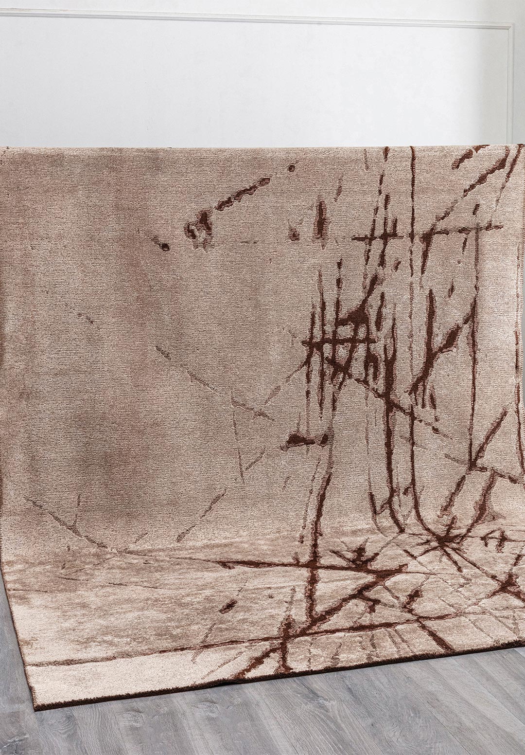 Crack Dark Brown - Cream Rug Rugs - Venetto Design Venettodesign.com