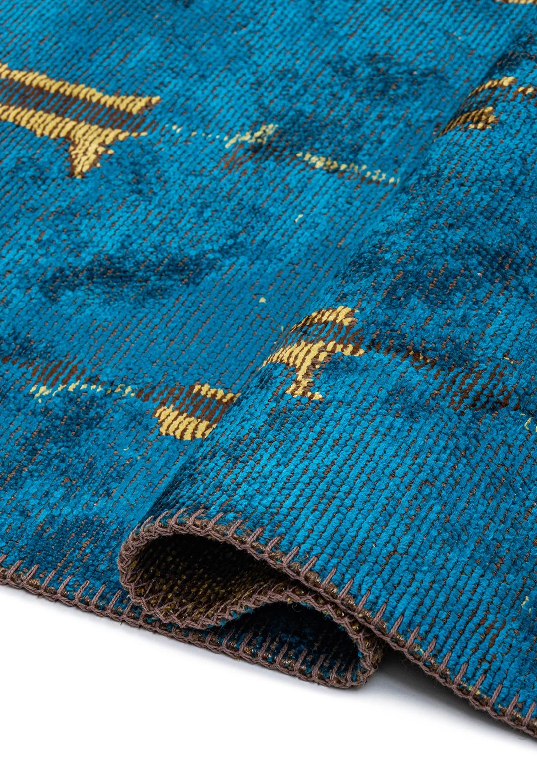 Maya Dark Brown - Cyan Rug Rugs - Venetto Design Venettodesign.com