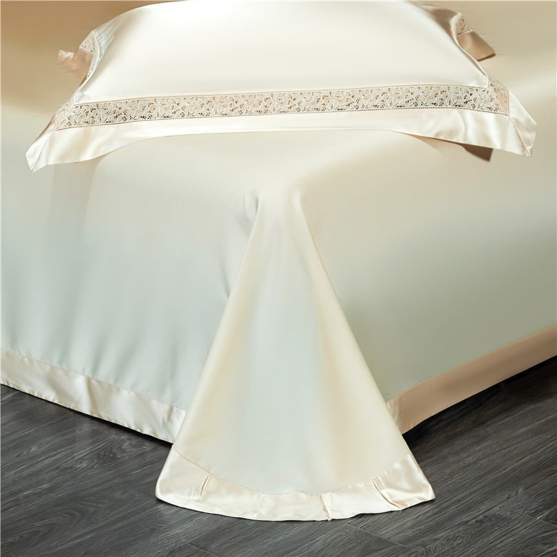 Willa Gold Modern Satin Egyptian Cotton Bedding Set