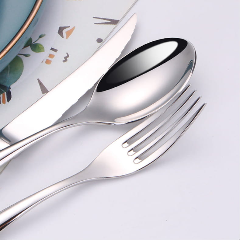 Marissa Silver Luxury 18/10 Stainless Steel Cutlery Set - Venetto Design Venettodesign.com