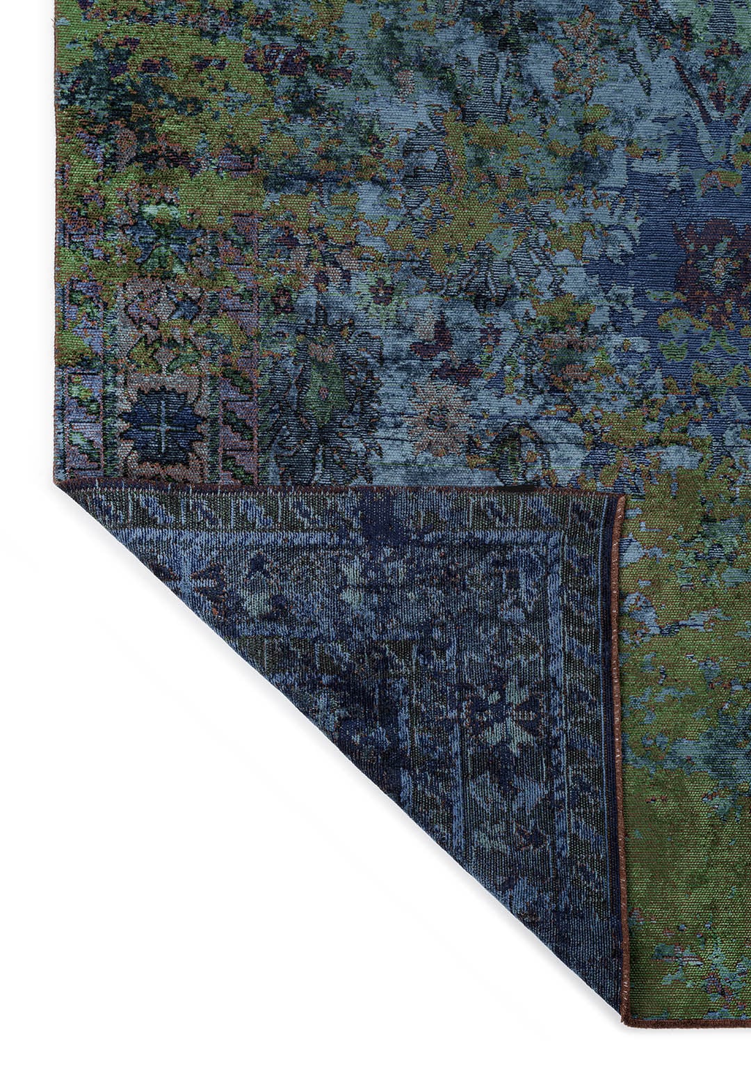 Patina Forest Green - Navy Blue Rug