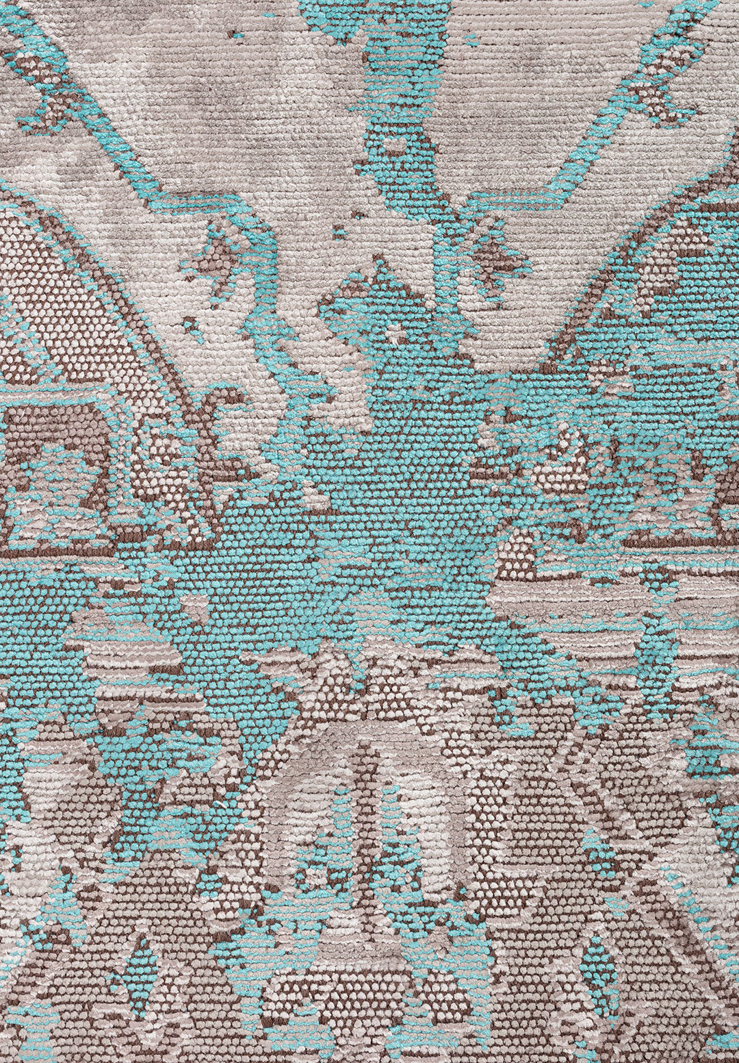 Emperor Light Turquoise – Grey Rug