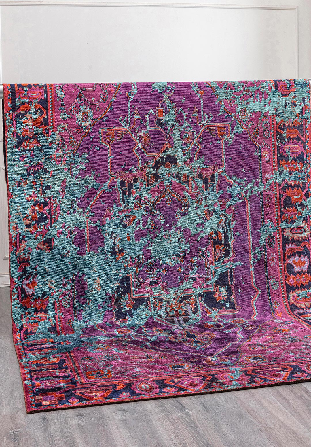 Emperor Turquoise - Purple Rug
