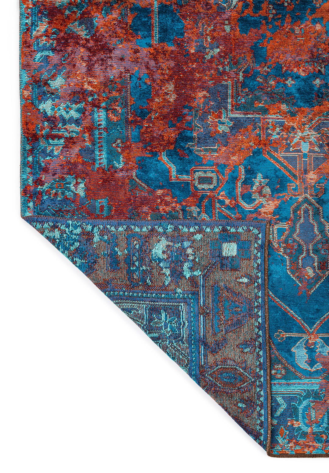 Emperor Navy Blue - Rust Rug