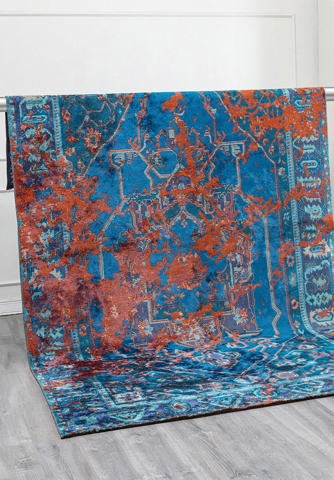 Emperor Navy Blue - Rust Rug