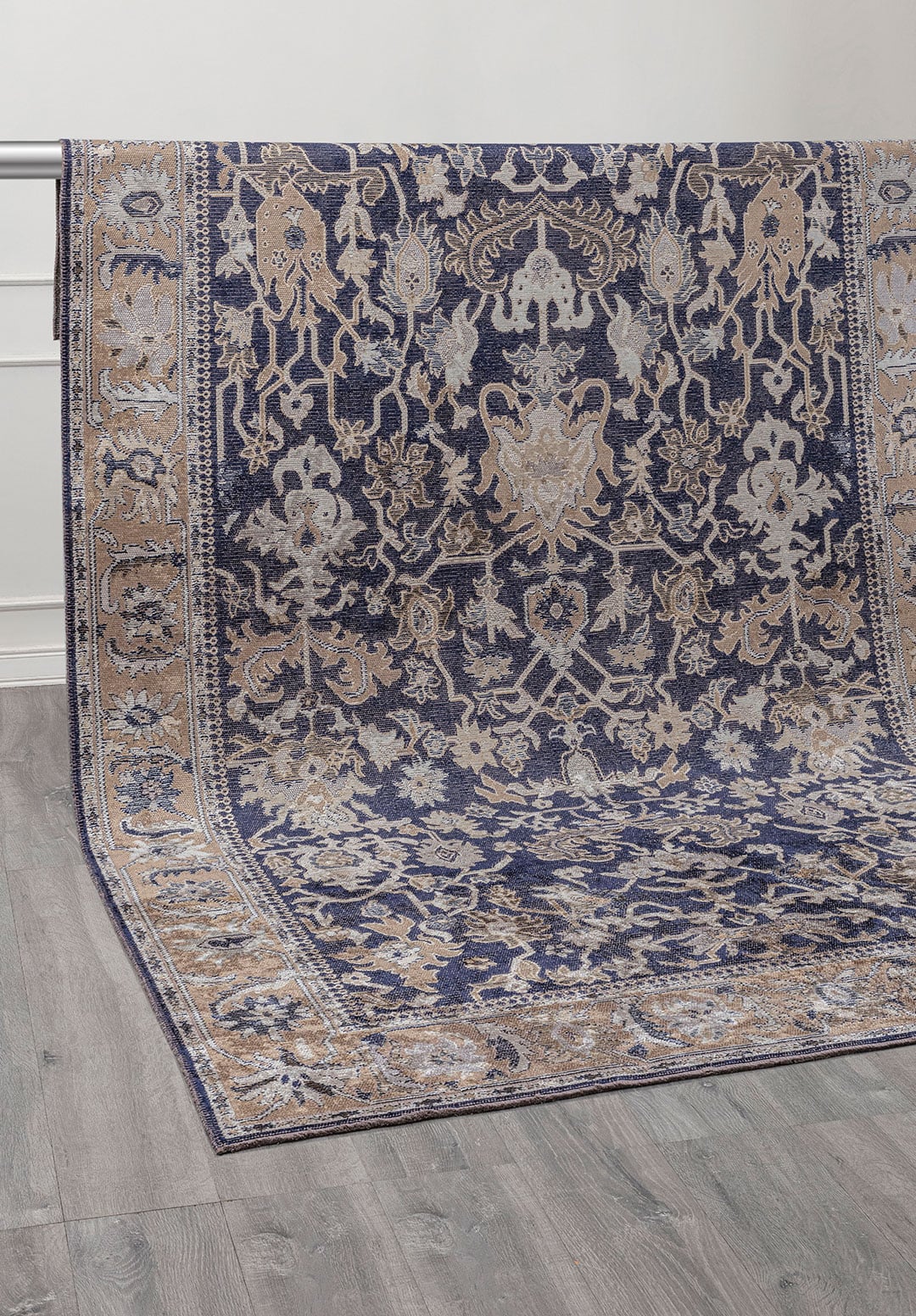 Grandeur Dark Beige - Dark Navy Rug Rugs - Venetto Design Venettodesign.com