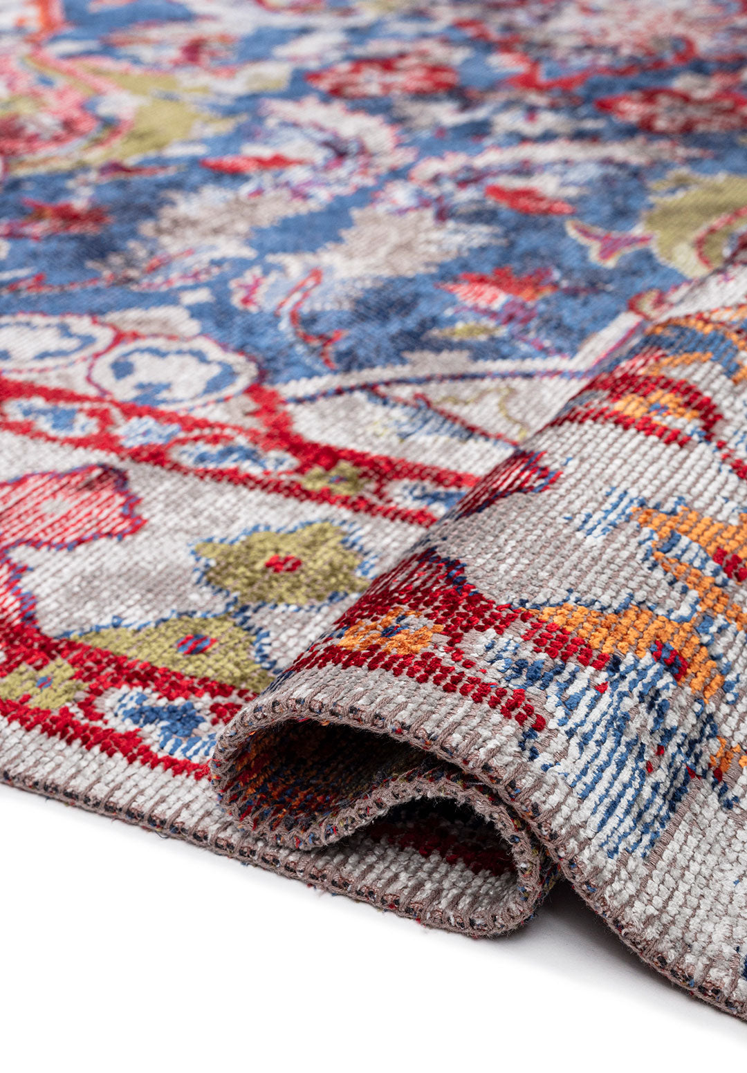 Bastille Light Grey - Navy Blue Rug Rugs - Venetto Design Venettodesign.com