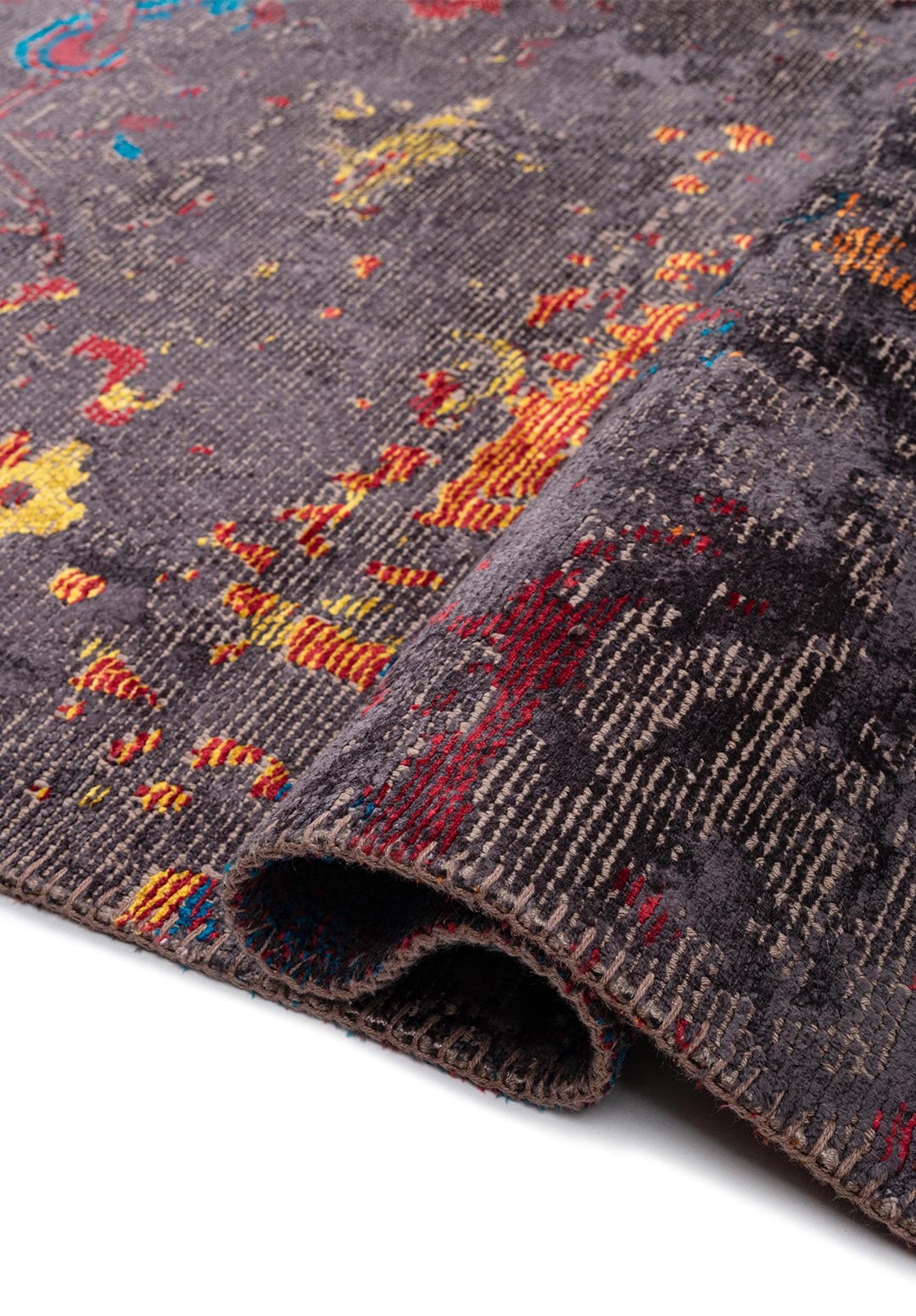 Bastille Charcoal - Red Rug Rugs - Venetto Design Venettodesign.com