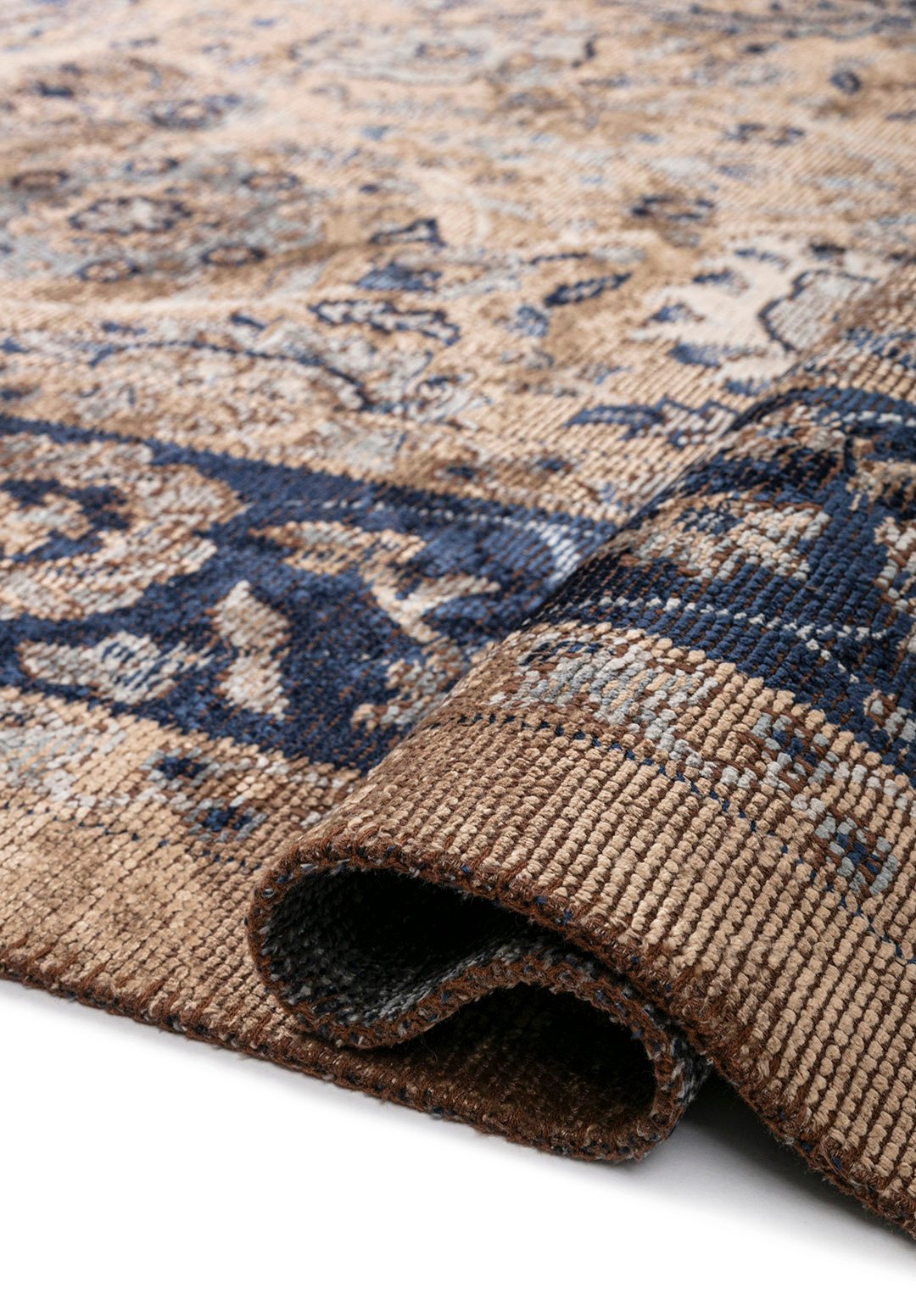 Soraya Dark Beige - Blue Rug Rugs - Venetto Design Venettodesign.com