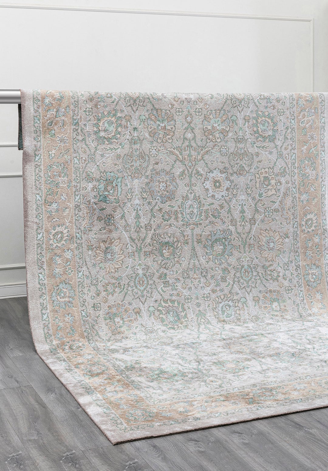Soraya River Green - Ice Blue Rug Rugs - Venetto Design Venettodesign.com