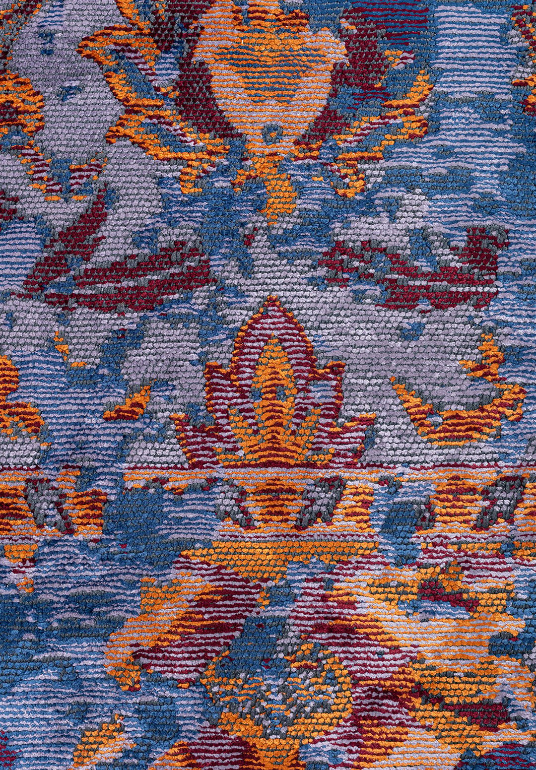 Excelsior Rust - Navy Blue Rug Rugs - Venetto Design Venettodesign.com