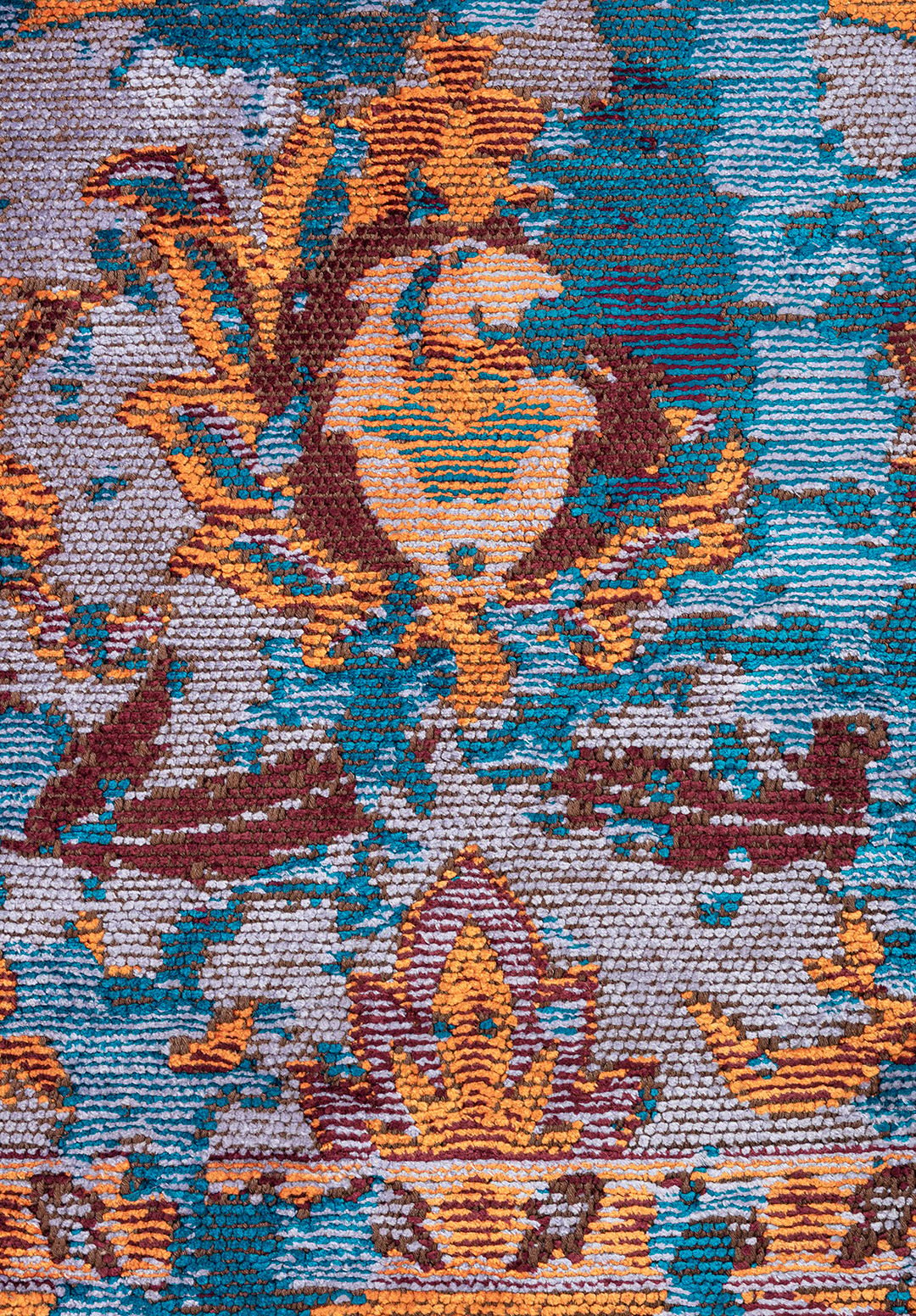 Excelsior Orange - Cyan Rug Rugs - Venetto Design Venettodesign.com