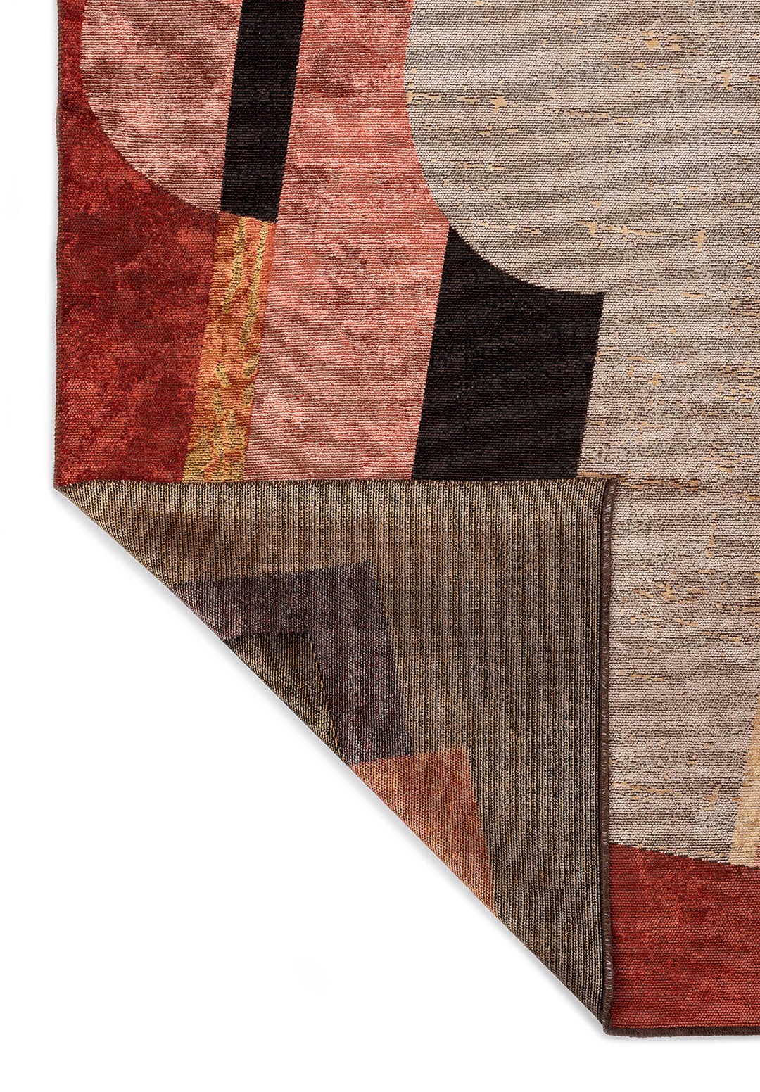 Bauhaus Light Cream - Dark Terra Rug