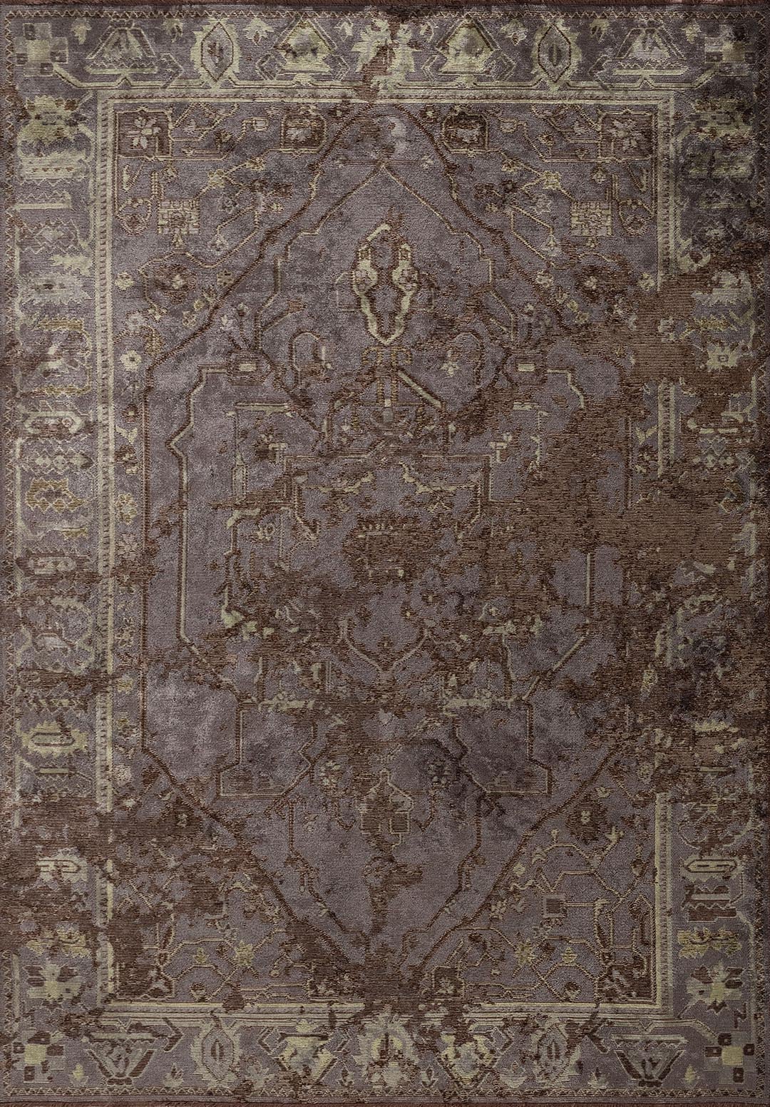 Emperor Dark Brown - Khaki Rug