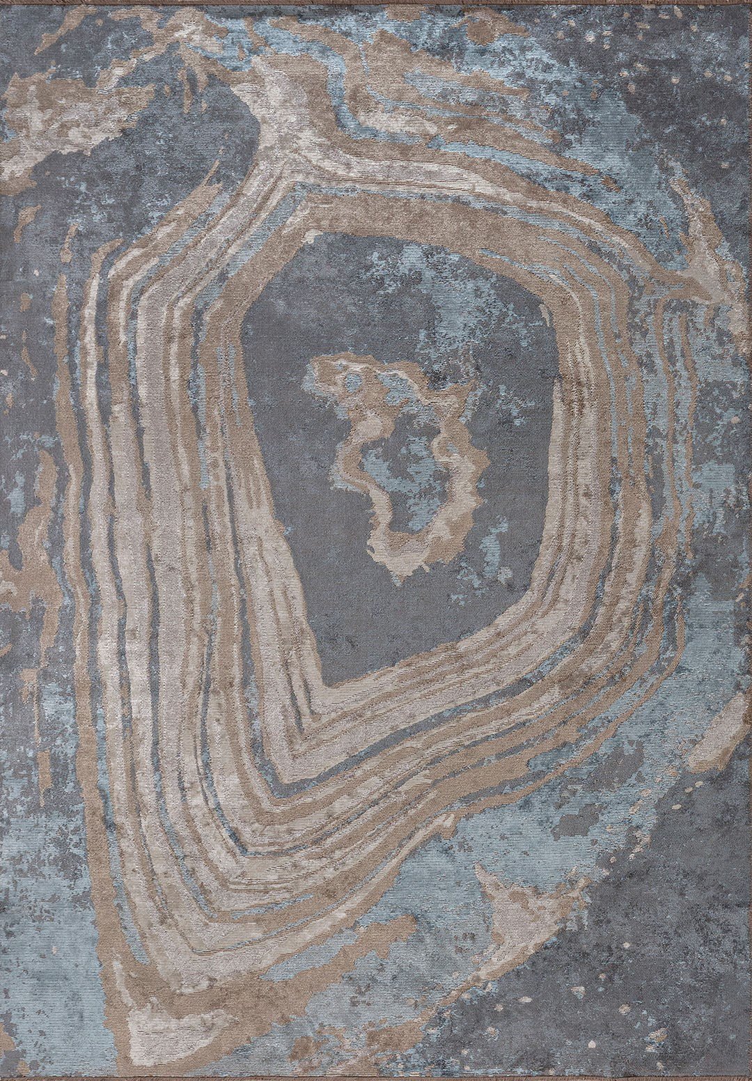 Smoke Blue - Beige Rug Rugs - Venetto Design Venettodesign.com