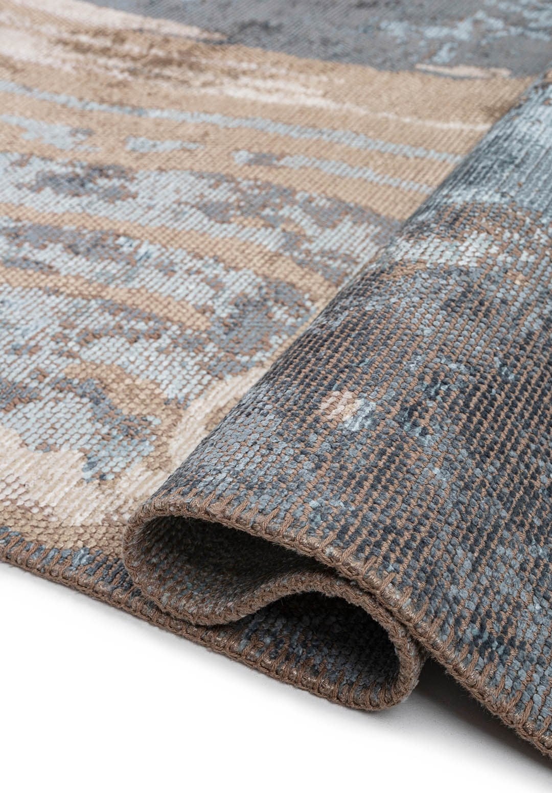 Smoke Blue - Beige Rug Rugs - Venetto Design Venettodesign.com