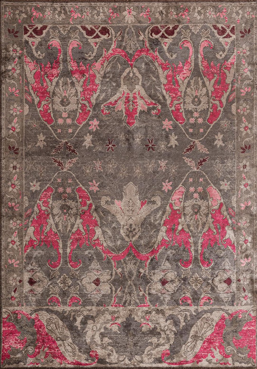 Velorien Anthracite - Fuchsia Rug