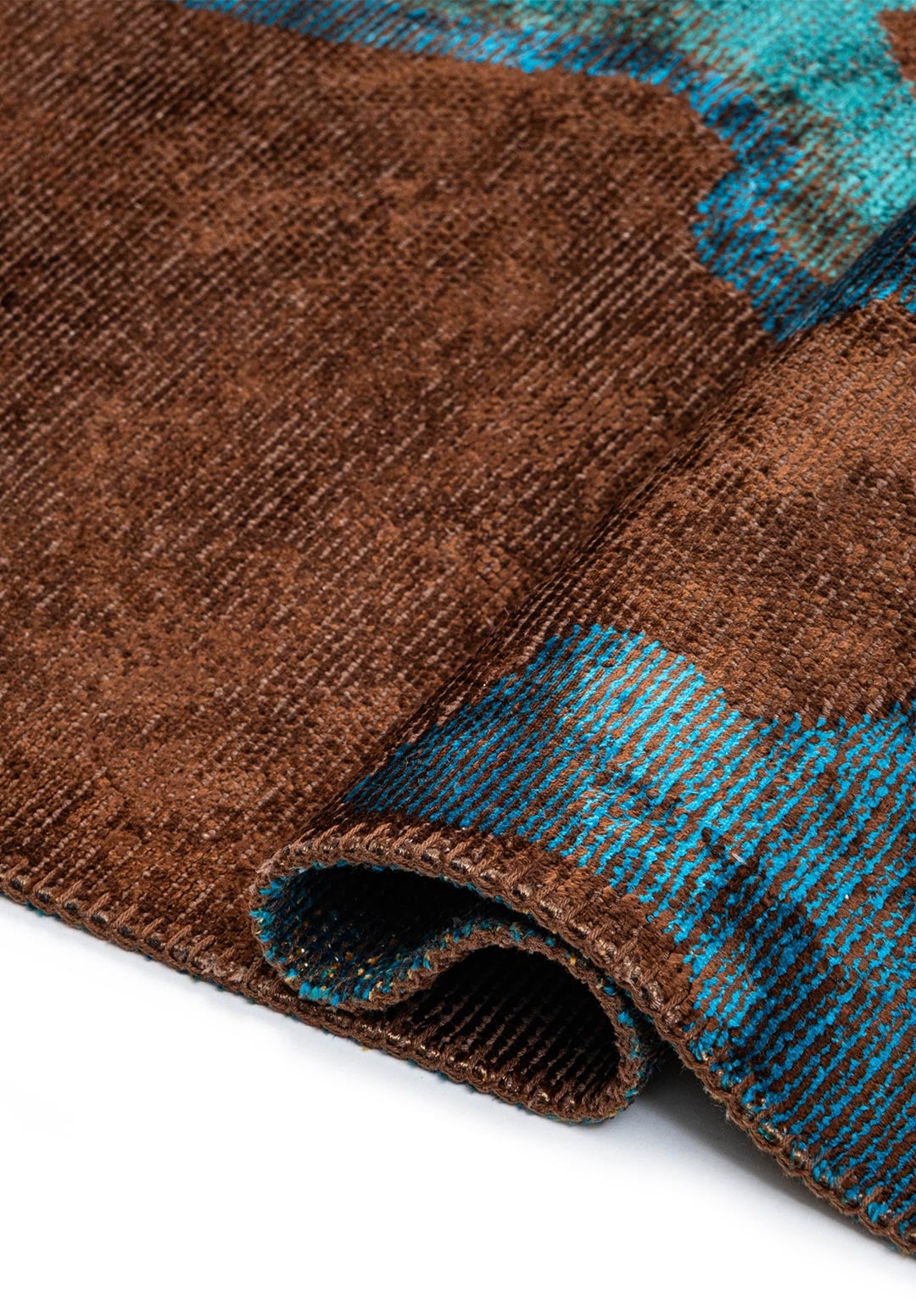 Isola Dark Brown - Cyan Rug Rugs - Venetto Design Venettodesign.com