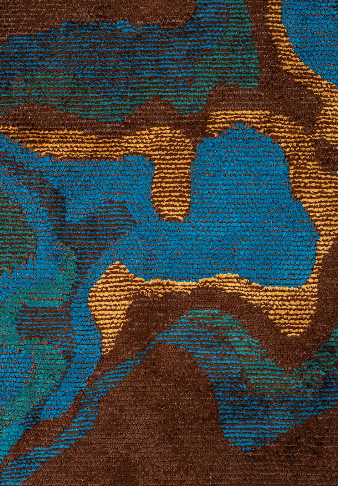 Isola Dark Brown - Cyan Rug Rugs - Venetto Design Venettodesign.com