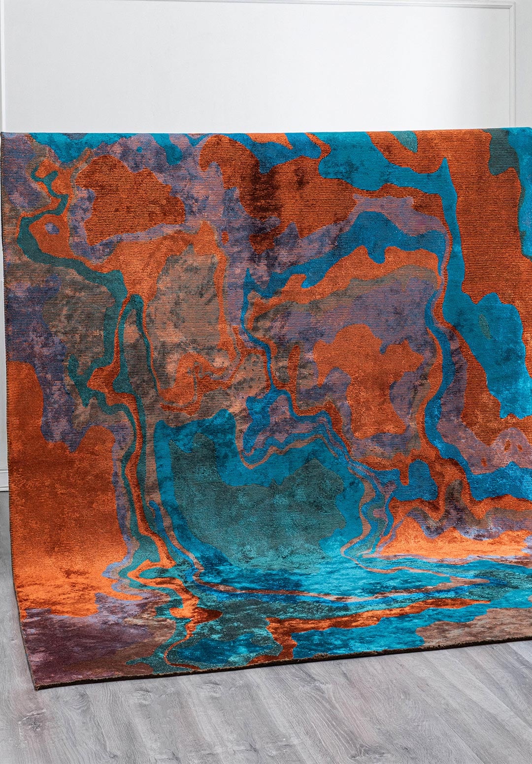 Isola Rust - Cyan Rug Rugs - Venetto Design Venettodesign.com