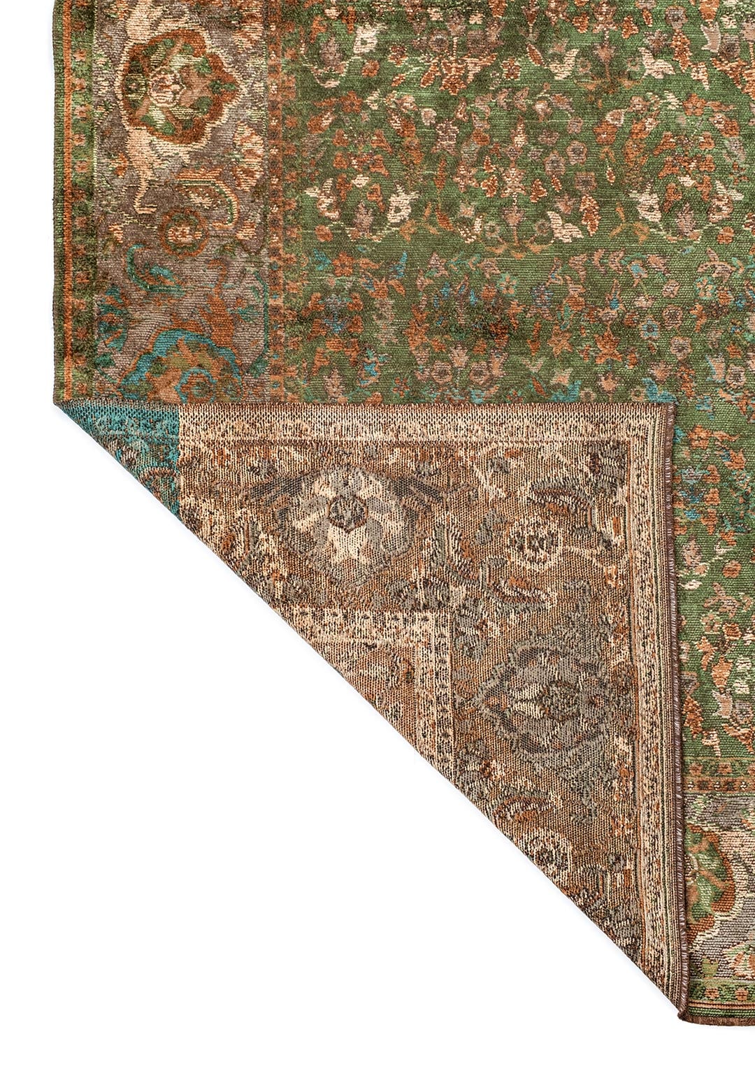 Vellora Forest Green - Taupe Rug