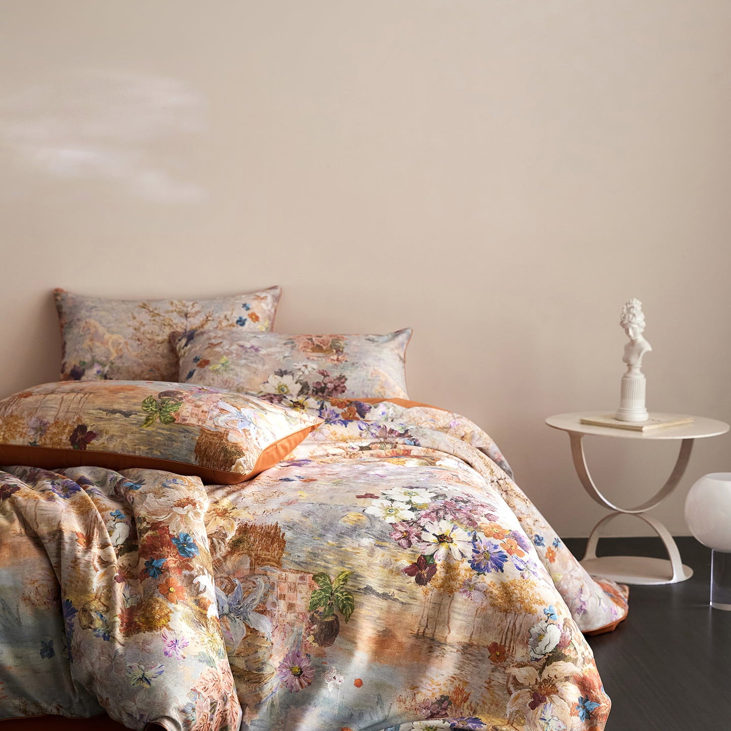 Althea Scenic Luxury Egyptian Cotton Duvet Cover Set with Waterside Scenery Print - Venetto Design Venettodesign.com
