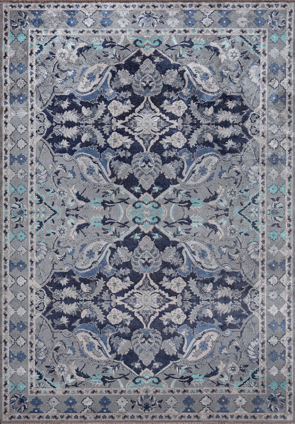 Bastille Dark Blue - Turquoise Rug