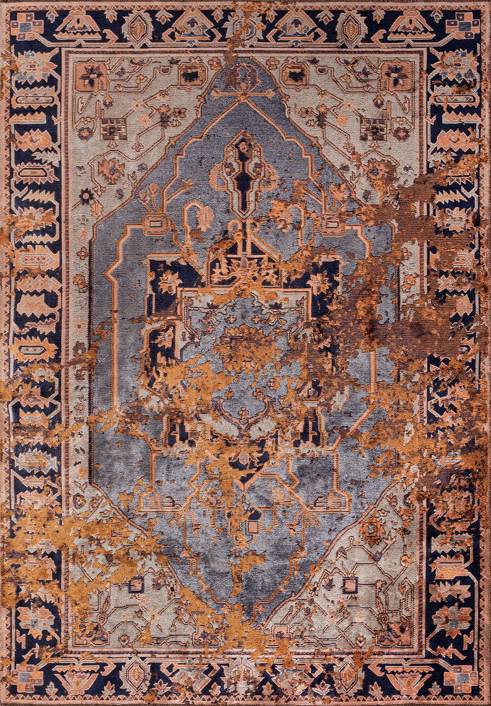 Emperor Ice Blue - Tile Rug