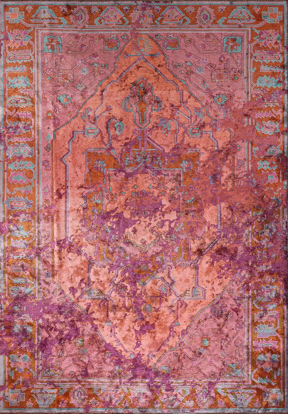 Emperor Rust - Turquoise Rug