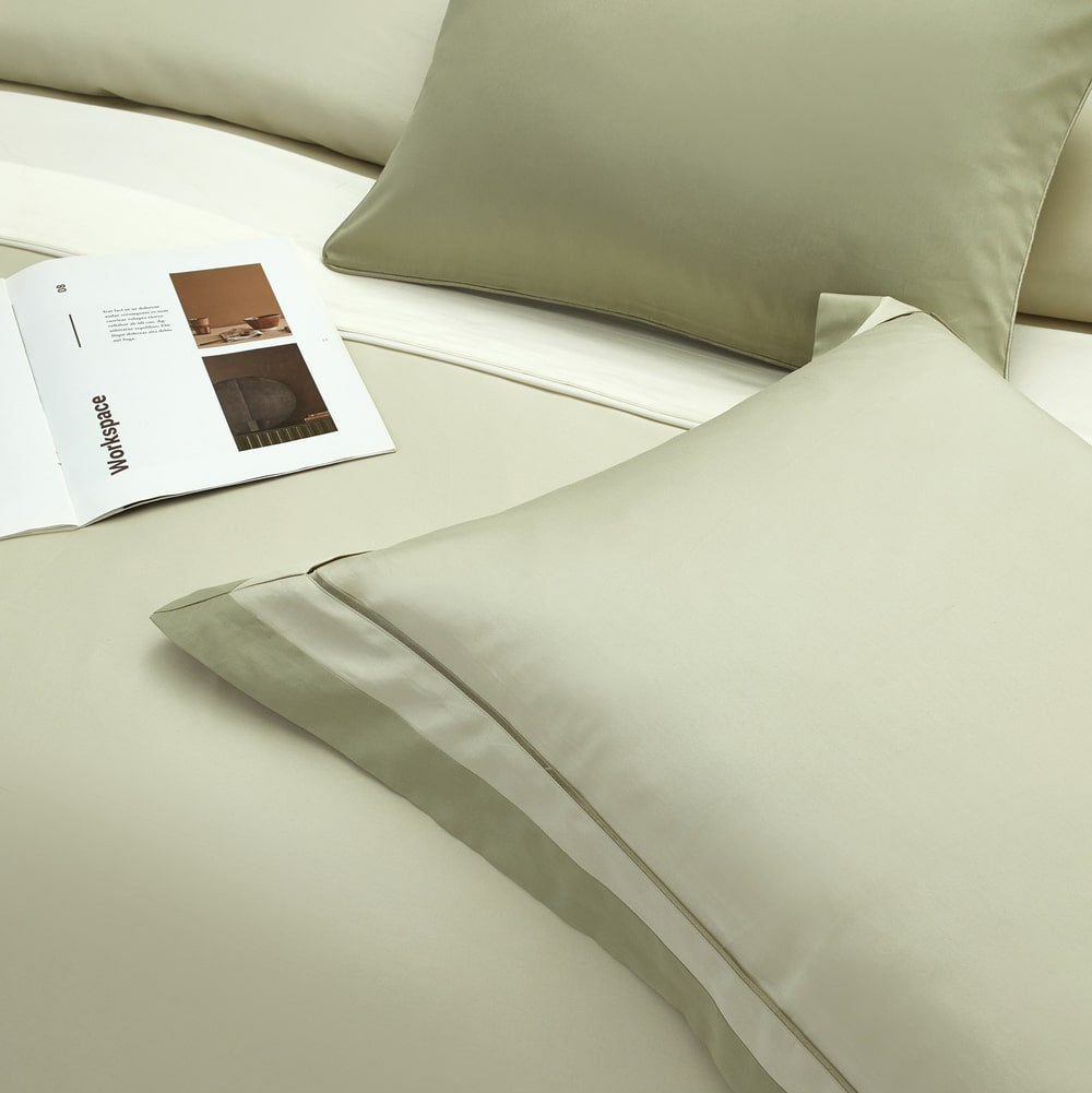 Oline Sage Green Luxury Egyptian Cotton Bedding Set