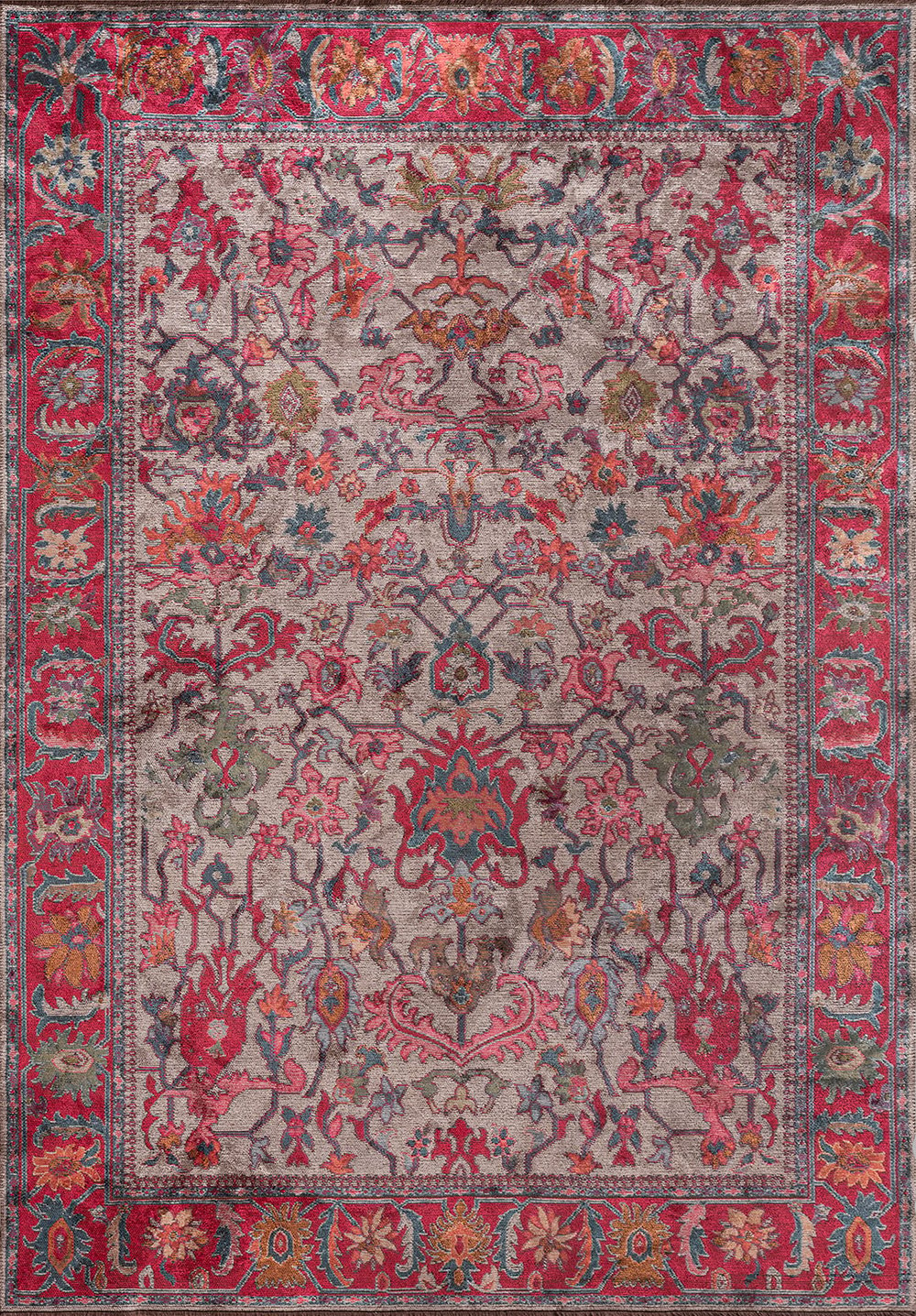 Grandeur Tile - Fuchsia Rug