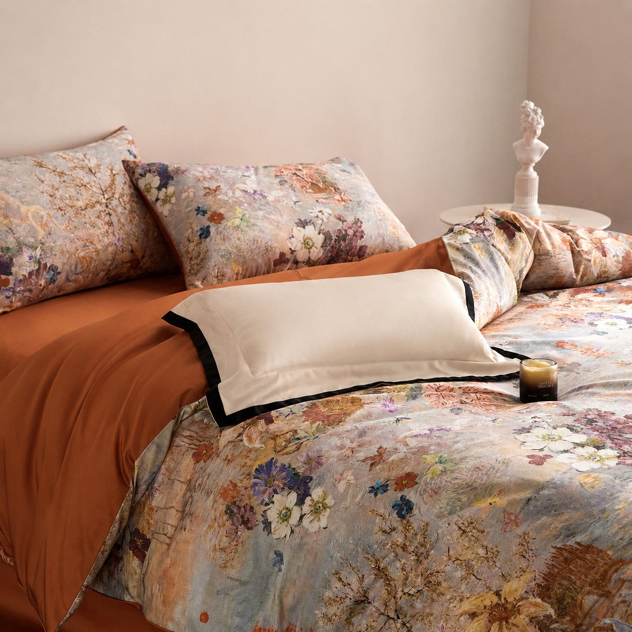 Althea Scenic Luxury Egyptian Cotton Duvet Cover Set with Waterside Scenery Print - Venetto Design Venettodesign.com