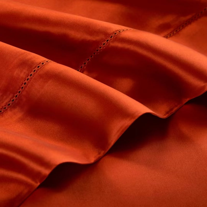 Aristelle Orange Luxury Pure Mulberry Silk Bedding Set