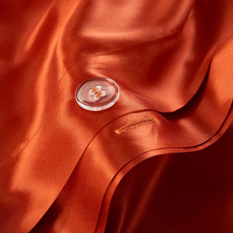 Aristelle Orange Luxury Pure Mulberry Silk Bedding Set
