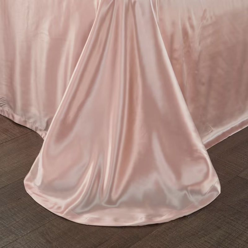 Aristelle Blush Pink Luxury Pure Mulberry Silk Bedding Set
