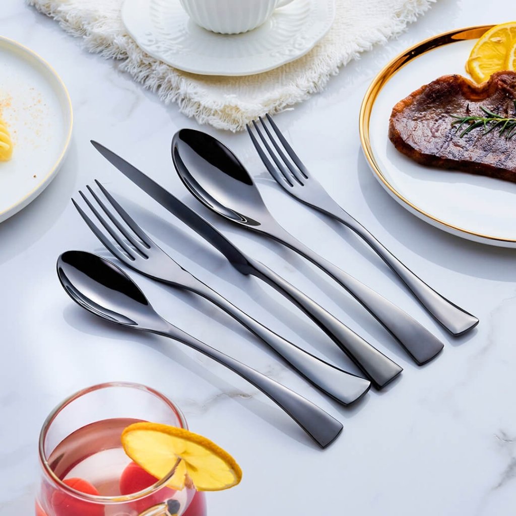 Jet Black Cutlery Set