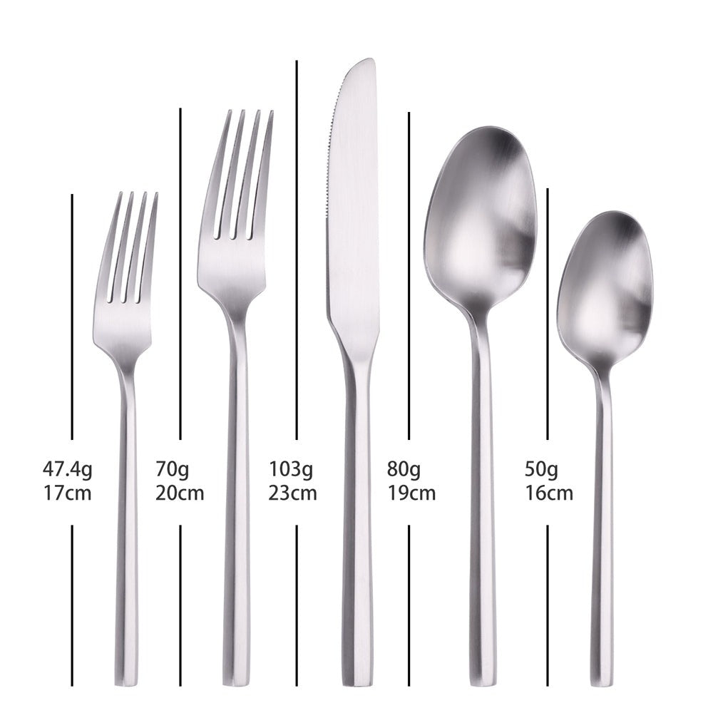 Monarque Matte Silver Luxury Cutlery Set